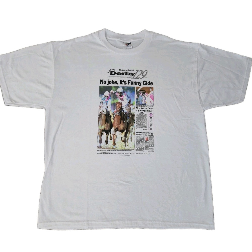 Vintage Kentucky Derby Festival Shirt Mens XL Courier Journal 129 Newspaper